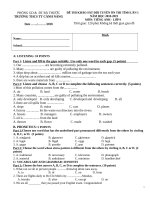 đề thi  khảo sát chất lượng học sinh lớp 9