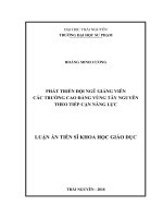 Phát triển đội ngũ giảng viên các trường cao đẳng vùng tây nguyên theo tiếp cận năng lực
