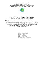 ỨNG DỤNG PHẦN MỀM FAMIS VÀ “QUẢN LÝ ĐẤT” CHUẨN HÓA, CHỈNH LÝ HỒ SƠ ĐỊA CHÍNH XÃ PHƯỚC THIỀN HUYỆN NHƠN TRẠCH TỈNH ĐỒNG NAI