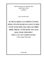 Sử dụng Động vật không xương sống cỡ lớn đánh giá chất lượng nước suối Thác Bạc độ cao trên 600m, thuộc vườn quốc gia Tam Đảo,Tỉnh Vĩnh Phúc
