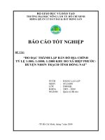 ĐO ĐẠC THÀNH LẬP BẢN ĐỒ ĐỊA CHÍNH TỶ LỆ 1:500; 1:1000; 1:2000 KHU ĐO XÃ HIỆP PHƯỚCHUYỆN NHƠN TRẠCHTỈNH ĐỒNG NAI