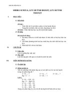 Giáo án Hóa học 10 bài 32: Hiđro sufua, Lưu huỳnh đioxit, Lưu huỳnh trioxit