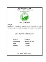 Nghiên cứu đặc điểm sinh trưởng và phát triển của một số giống sắn tại trường đại học nông lâm thái nguyên 