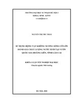 Sử dụng động vật không xương sống cỡ lớn đánh giá chất lượng nước suối tại Vườn Quốc gia Hoàng Liên, tỉnh Lào Cai