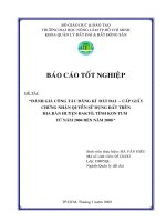 ĐÁNH GIÁ CÔNG TÁC ĐĂNG KÍ Ð?T ÐAI – CẤP GIẤY CHỨNG NHẬN QUYỀN SỬ DỤNG ĐẤT TRÊN ĐỊA BÀN HUYỆN ÐAKTƠ, TỈNH KON TUM TỪ NĂM 2004 ÐẾN NAM 2008
