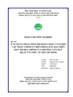 ỨNG DỤNG PHẦN MỀM MICROSTATION VÀ FAMIS CẬP NHẬT CHỈNH LÝ BIẾN ĐỘNG ĐẤT ĐAI TRÊN BẢN ĐỒ ĐỊA CHÍNH CỦA PHƯỜNG TÂN QUÝ QUẬN TÂN PHÚ, TP. HỒ CHÍ MINH