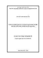 Xử lý nợ xấu tại các ngân hàng thương mại cổ phần trên địa bàn tỉnh thái nguyên