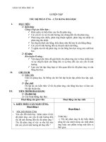 Giáo án Hóa học 10 bài 39: Luyện tập Tốc độ phản ứng và cân bằng hóa học