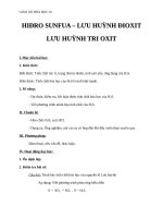 Giáo án Hóa học 10 bài 32: Hiđro sufua, Lưu huỳnh đioxit, Lưu huỳnh trioxit