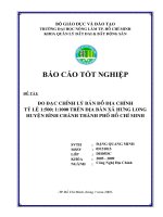 ĐO ĐẠC CHỈNH LÝ BẢN ĐỒ ĐỊA CHÍNH TỶ LỆ 1:500; 1:1000 TRÊN ĐỊA BÀN XÃ HƯNG LONG HUYỆN BÌNH CHÁNH THÀNH PHỐ HỒ CHÍ MINH