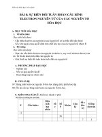 Giáo án Hóa học 10 bài 8: Sự biến đổi tuần hoàn cấu hình electron nguyên tử của các nguyên tố hóa học