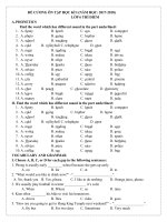 DE CUONG TIENG ANH 6 THI DIEM HK1 20172018