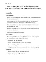 Giáo án Hóa học 10 bài 9: Sự biến đổi tuần hoàn tính chất của các nguyên tố hóa học. Định luật tuần hoàn