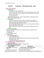 Giáo án Hóa học 10 bài 19: Luyện tập phản ứng oxi hóa khử