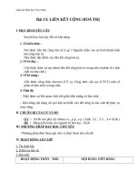 Giáo án Hóa học 10 bài 13: Liên kết cộng hóa trị