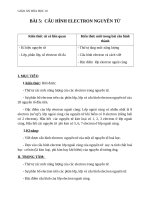 Giáo án Hóa học 10 bài 5: Cấu hình electron nguyên tử