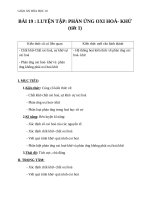 Giáo án Hóa học 10 bài 19: Luyện tập phản ứng oxi hóa khử