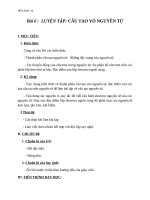 Giáo án Hóa học 10 bài 6: Luyện tập cấu tạo vỏ nguyên tử