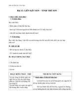 Giáo án Hóa học 10 bài 12: Liên kết ion, tinh thể ion