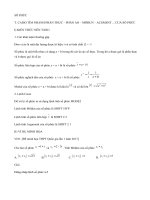 Thủ thuật casio giải nhanh trắc nghiệm toán 12   vương thanh bình   số PHỨC   file word có lời giải chi tiết 