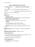 Giáo án Hóa học 10 bài 1: Thành phần nguyên tử