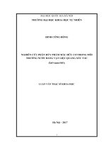 Nghiên cứu phân hủy phẩm màu hữu cơ trong môi trường nước bằng vật liệu quang xúc tác zno nano sio2 
