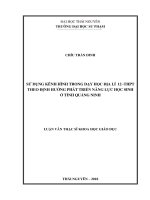 Sử dụng kênh hình trong dạy học Địa lí 12 – THPT theo định hướng phát triển năng lực học sinh ở tỉnh Quảng Ninh (Luận văn thạc sĩ)