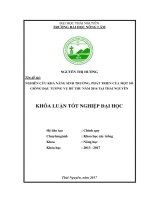 Nghiên cứu khả năng sinh trưởng và phát triển của một số giống đậu tương vụ Hè Thu năm 2016 tại Thái Nguyên (Khóa luận tốt nghiệp)
