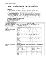 Giáo án Hóa học 10 bài 6: Luyện tập cấu tạo vỏ nguyên tử