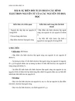 Giáo án Hóa học 10 bài 8: Sự biến đổi tuần hoàn cấu hình electron nguyên tử của các nguyên tố hóa học