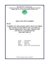 NGHIÊN CỨU HOẠT ĐỘNG PHÂN TÍCH TÀI CHÍNH DỰ ÁN ĐẦU TƯ BẤT ĐỘNG SẢN TẠI CÔNG TY TRÁCH NHIỆM HỮU HẠN MỘT THÀNH VIÊN XÂY DỰNG VÀ KINH DOANH NHÀ PHÚ NHUẬN 