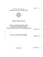 Đánh giá tình hình chăn nuôi và một số giải pháp kỹ thuật nâng cao năng suất của dê nuôi tại Lào (Luận án tiến sĩ)
