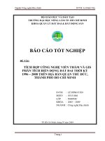 TÍCH HỢP CÔNG NGHỆ VIỄN THÁM VÀ GIS PHÂN TÍCH BIẾN ĐỘNG ĐẤT ĐAI THỜI KỲ 1996 – 2008 TRÊN ĐỊA BÀN QUẬN THỦ ĐỨC, THÀNH PHỐ HỒ CHÍ MINH