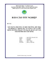 XÂY DỰNG PHƯƠNG ÁN BỒI THƯỜNG, HỖ TRỢ, TÁI ĐỊNH CƯ TRONG DỰ ÁN NÂNG CẤP VÀ MỞ RỘNG ĐƯỜNG PHẠM VĂN BẠCH, QUẬN GÒ VẤP, THÀNH PHỐ HỒ CHÍ MINH.