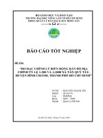 ĐO ĐẠC CHỈNH LÝ BIẾN ĐỘNG BẢN ĐỒ ĐỊA CHÍNH TỶ LỆ 1:500 VÀ 1:1000 XÃ TÂN QUÝ TÂY, HUYỆN BÌNH CHÁNH, THÀNH PHỐ HỒ CHÍ MINH