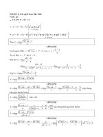 GIỚI HẠN HÀM SỐ LÝ THUYẾT VÀ PHƯƠNG PHÁP GIẢI TOÁN