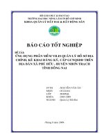 ỨNG DỤNG PHẦN MỀM VILIS QUẢN LÝ HỒ SƠ ĐỊA CHÍNH, KÊ KHAI ĐĂNG KÝ, CẤP GCNQSDĐ TRÊN ĐỊA BÀN XÃ PHÚ HỮU  HUYỆN NHƠN TRẠCH TỈNH ĐỒNG NAI
