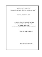 Tác động của trách nhiệm xã hội đến lòng trung thành của khách hàng về dịch vụ ngân hàng (khảo sát hệ thống NHTMCP EXIMBANK TP HCM) 