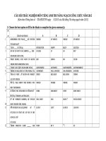 CÂU hỏi TRẮC NGHIỆM môn TIÉNG ANH THI NÂNG NGẠCH CỔNG CHỨC năm 2018