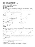 BÀI TOÁN VẬN DỤNG CAO HÌNH HỌC KHÔNG GIAN