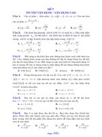 các bài tập vận dụng cao môn toán