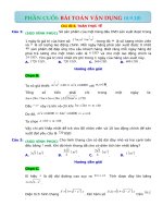 BÀI TOÁN VẤN DỤNG CAO (8-9-10)