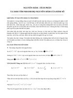 Thủ thuật Casio giải nhanh trắc nghiệm NGUYỄN HÀM_ TÍCH PHÂN