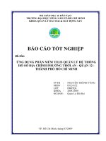 ỨNG DỤNG PHẦN MỀM VILIS QUẢN LÝ HỆ THỐNG HỒ SƠ ĐỊA CHÍNH PHƯỜNG THỚI AN  QUẬN 12  THÀNH PHỐ HỒ CHÍ MINH