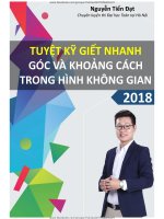 góc và KHOẢNG CÁCH TRONG HÌNH học KHÔNG GIAN