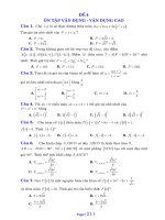 các bài tập vận dụng cao môn toán