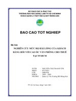 NGHIÊN CỨU MỨC ĐỘ HÀI LÒNG CỦA KHÁCH HÀNG ĐỐI VỚI CAO ỐC VĂN PHÒNG CHO THUÊ TẠI TP.HCM
