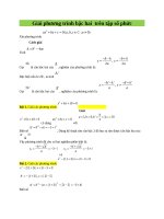 PHƯƠNG TRÌNH BẬC HAI TRÊN TẬP SỐ PHỨC