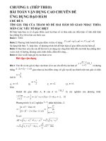 TÌM GIÁ TRỊ CỦA THAM SỐ ĐỂ HAI HÀM SỐ GIAO NHAU THỎAMÃN CÁC YẾU TỐ ĐẶC BIỆT