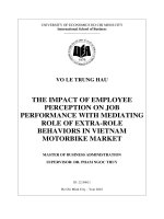 The impact of employee perception on job performance with mediating role of extra role behaviors in vietnam motorbike market 